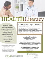 Health Literacy - ONLINE WORKSHOP- September 13, 2024